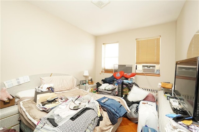bedroom featuring cooling unit