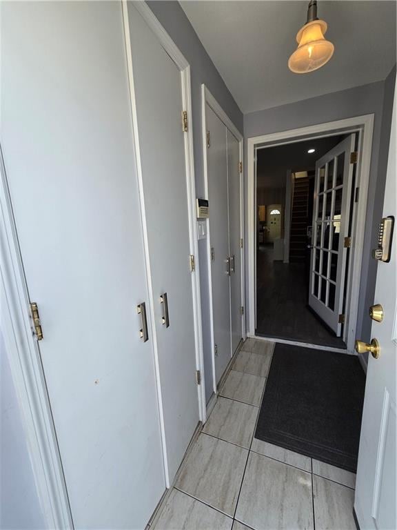 corridor with baseboards