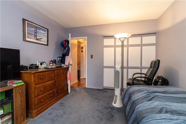 bedroom with carpet floors