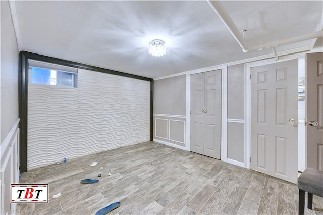 below grade area with wood finished floors