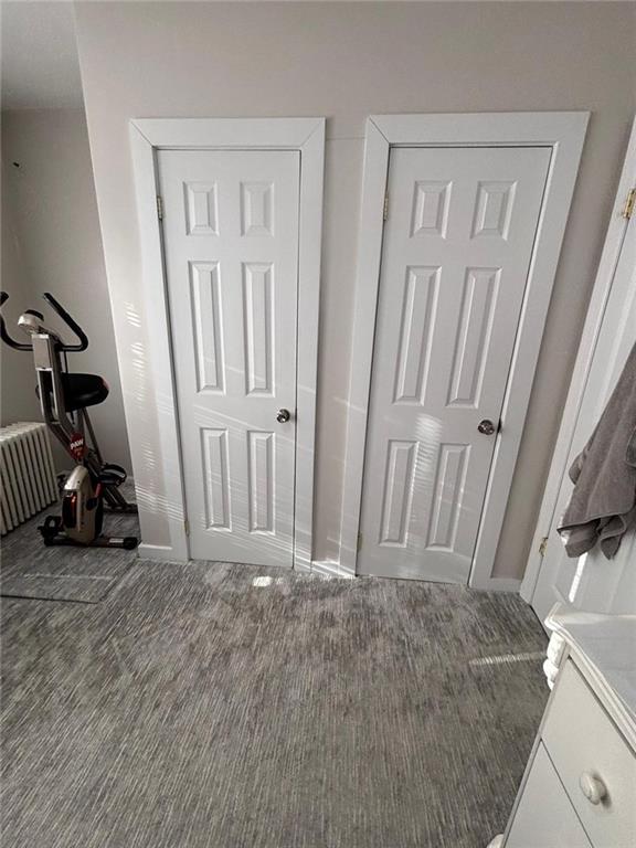 details with carpet flooring and baseboards