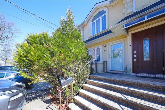 78 Townsend Ave, Staten Island, NY 10304 - property entrance with stucco siding