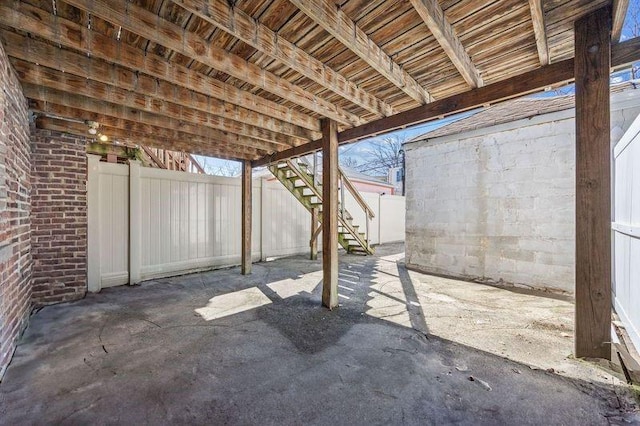 1572 E 34th St, Brooklyn, NY 11234 - view of patio featuring stairs and fence