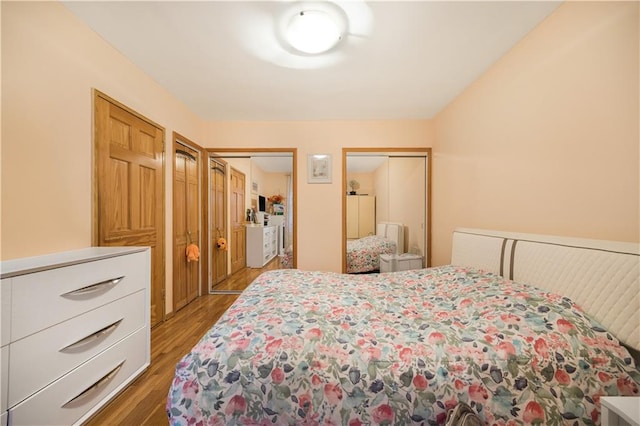 9040 Fort Hamilton Pkwy Unit 3K, Brooklyn, NY 11209 - bedroom featuring multiple closets and wood finished floors