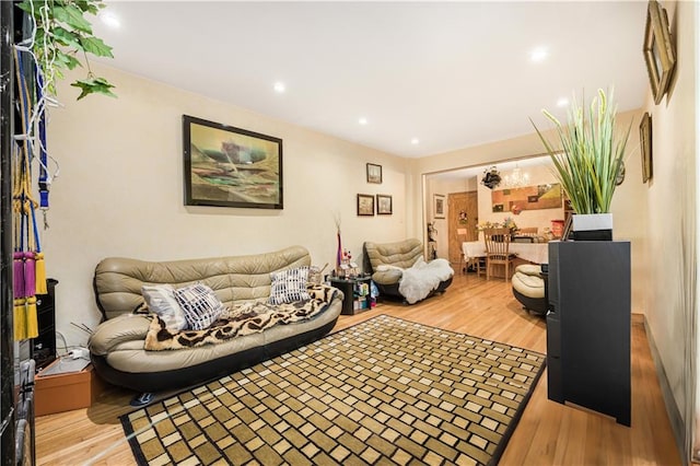 9040 Fort Hamilton Pkwy Unit 3K, Brooklyn, NY 11209 - living room featuring wood finished floors and recessed lighting