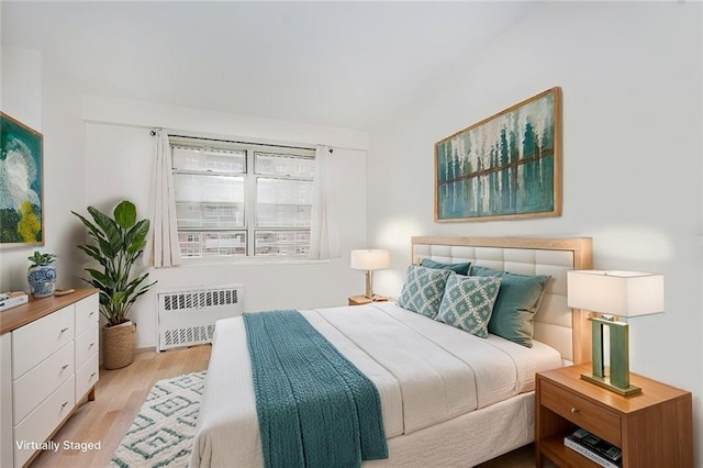 2928 W 5th St Unit 5F, Brooklyn, NY 11224 - bedroom with radiator heating unit and light wood-style floors