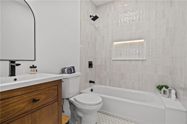 213 E 9th St, Brooklyn, NY 11218 - full bathroom with vanity, shower / bath combination, and tile patterned floors
