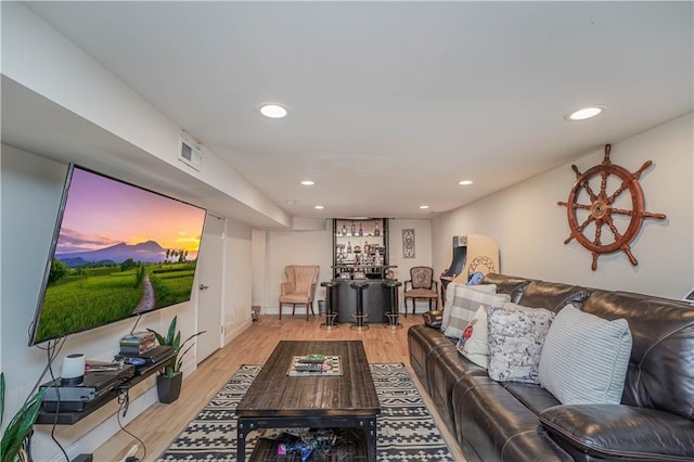 341 Hillman Ave, Staten Island, NY 10314 - living room with recessed lighting and light wood-style flooring
