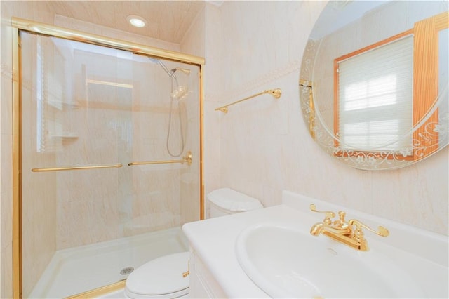 43 Fern Ave, Staten Island, NY 10308 - bathroom featuring toilet, a stall shower, and vanity