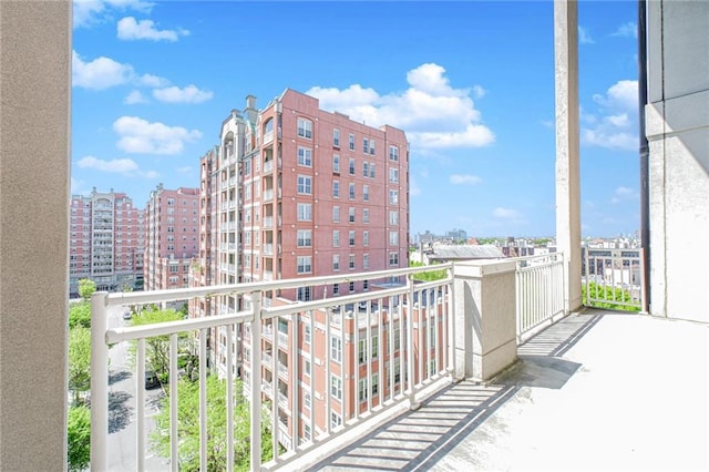 balcony featuring a city view