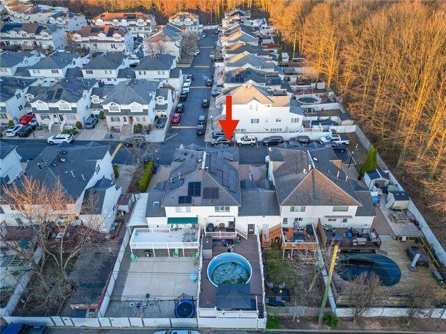 78 Darnell Ln, Staten Island, NY 10309 - aerial view with a wooded view and a residential view