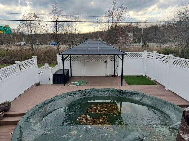 78 Darnell Ln, Staten Island, NY 10309 - view of pool with a fenced backyard, a gazebo, and a deck