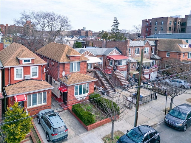 aerial perspective of suburban area