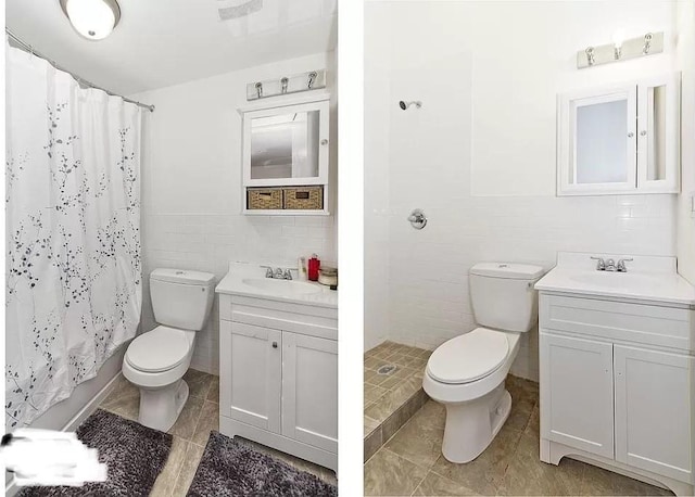 121 Lewis Ave, Brooklyn, NY 11221 - full bath featuring tile walls, toilet, tile patterned floors, and vanity