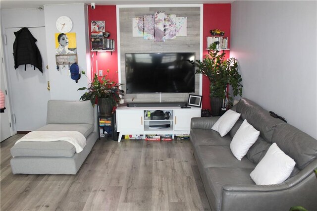 12399 Flatlands Ave Unit 6L, Brooklyn, NY 11207 - living room featuring wood finished floors