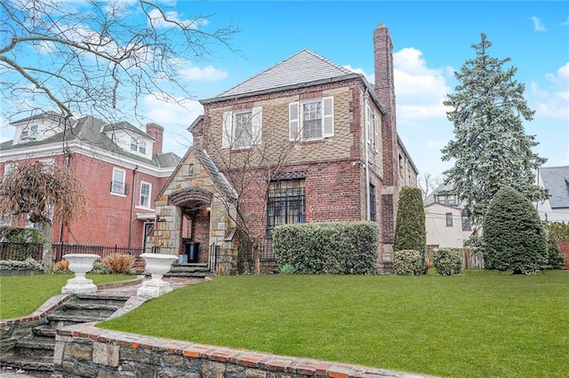 8044 Narrows Ave, Brooklyn, NY 11209 - view of front of house featuring a chimney and brick siding