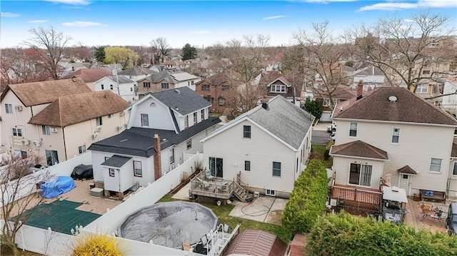 aerial view of residential area