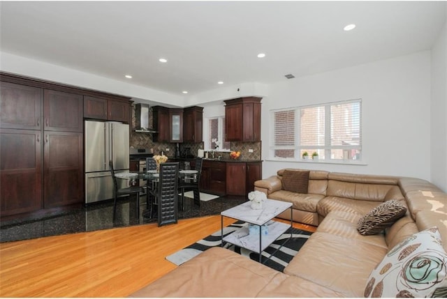 2841 Ford St Unit 1R, Brooklyn, NY 11235 - living room with recessed lighting and light wood-type flooring