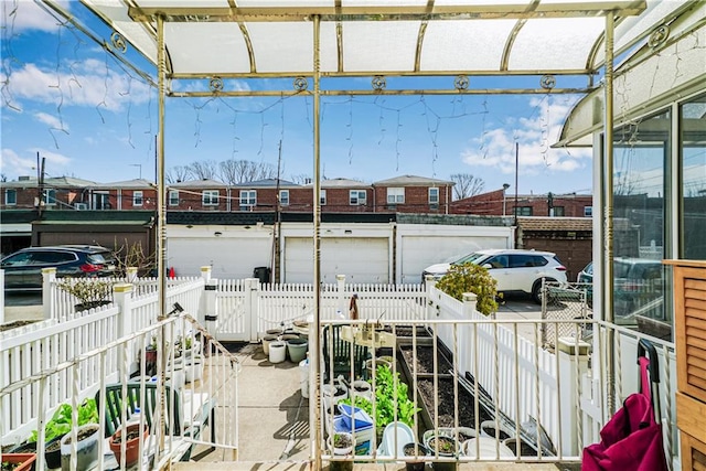 balcony featuring a residential view