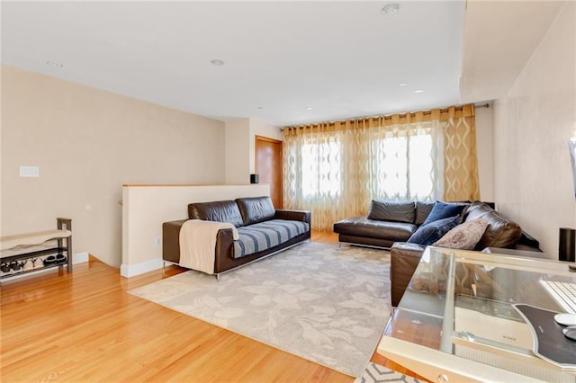 living room featuring wood finished floors