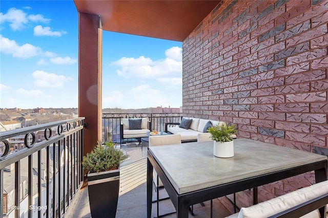 balcony with an outdoor living space