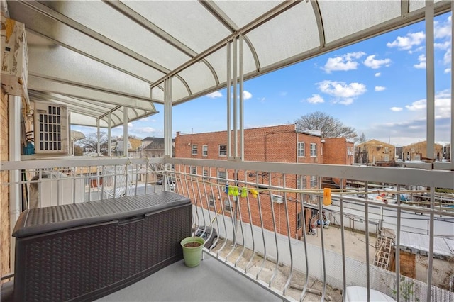 balcony with a residential view