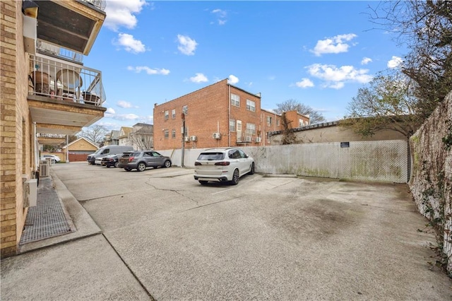 view of uncovered parking lot