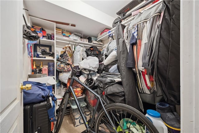 view of walk in closet