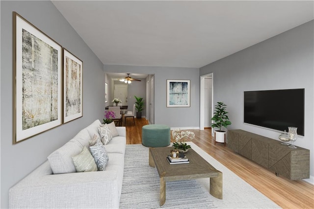 40 89th St Unit C4, Brooklyn, NY 11209 - living area featuring wood finished floors and ceiling fan