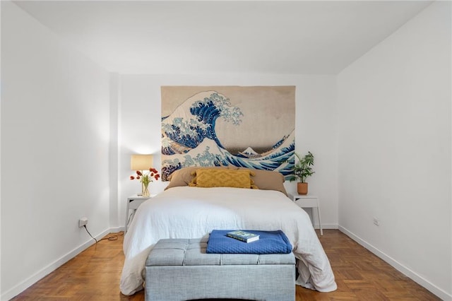 bedroom with baseboards