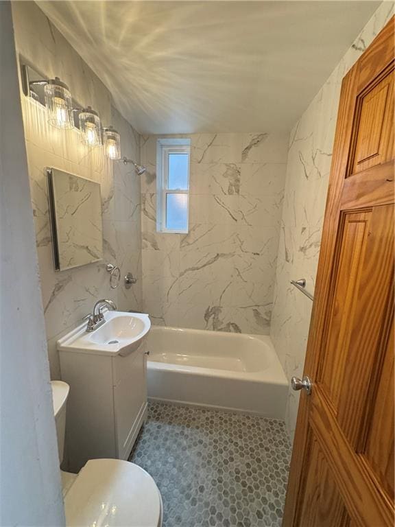 2239 Troy Ave Unit 3N, Brooklyn, NY 11234 - bathroom featuring toilet, vanity, and tub / shower combination