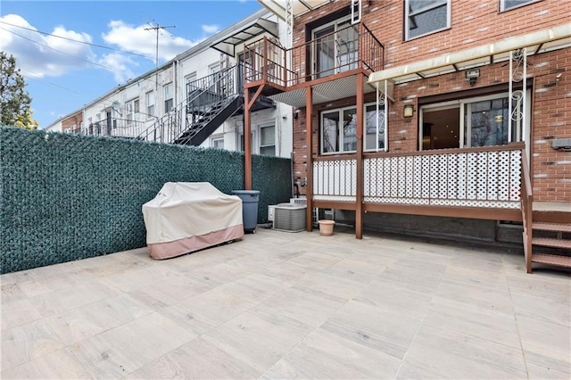 2556 E 26th St, Brooklyn, NY 11235 - view of patio / terrace featuring a grill and central AC unit