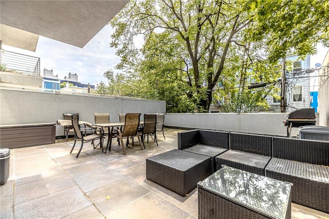282 21st St Unit 2C, Brooklyn, NY 11215 - view of patio featuring outdoor dining space, grilling area, and outdoor lounge area