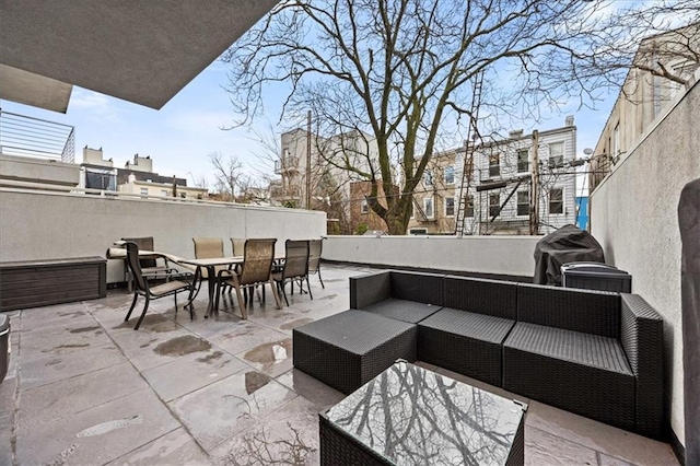 282 21st St Unit 2C, Brooklyn, NY 11215 - view of patio / terrace featuring outdoor dining area and outdoor lounge area