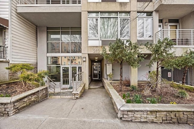 282 21st St Unit 2C, Brooklyn, NY 11215 - entrance to property featuring stucco siding