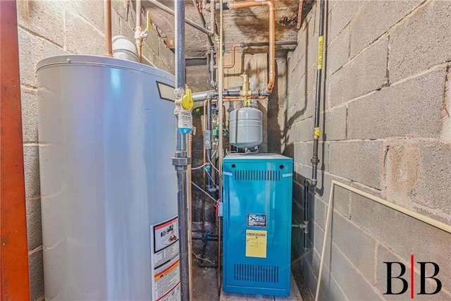 2076 E 63rd St, Brooklyn, NY 11234 - utility room with electric water heater and a heating unit