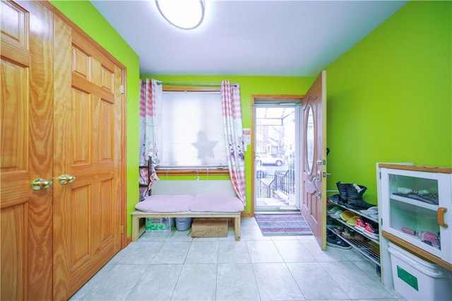 doorway featuring tile patterned floors