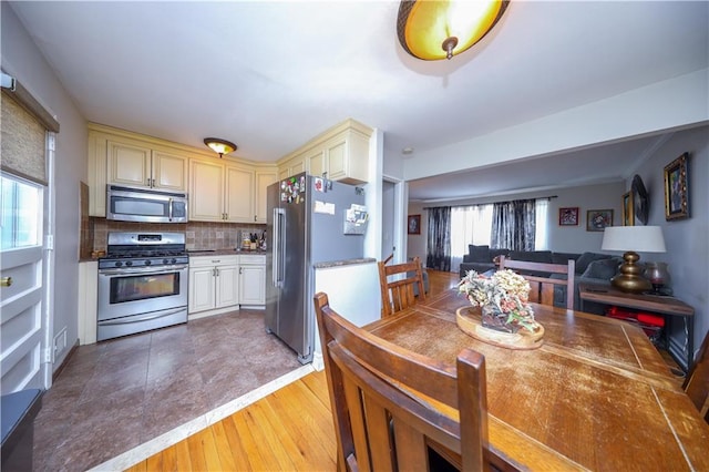 dining room featuring light wood-type flooring