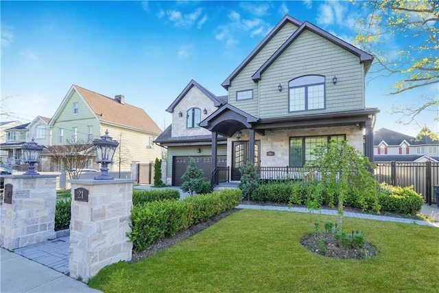 21 Sprague Ave, Staten Island, NY 10307 - view of front facade with a porch and stone siding