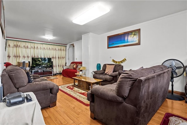 1655 Flatbush Ave Unit B204, Brooklyn, NY 11210 - living area featuring ornamental molding and light wood-style floors