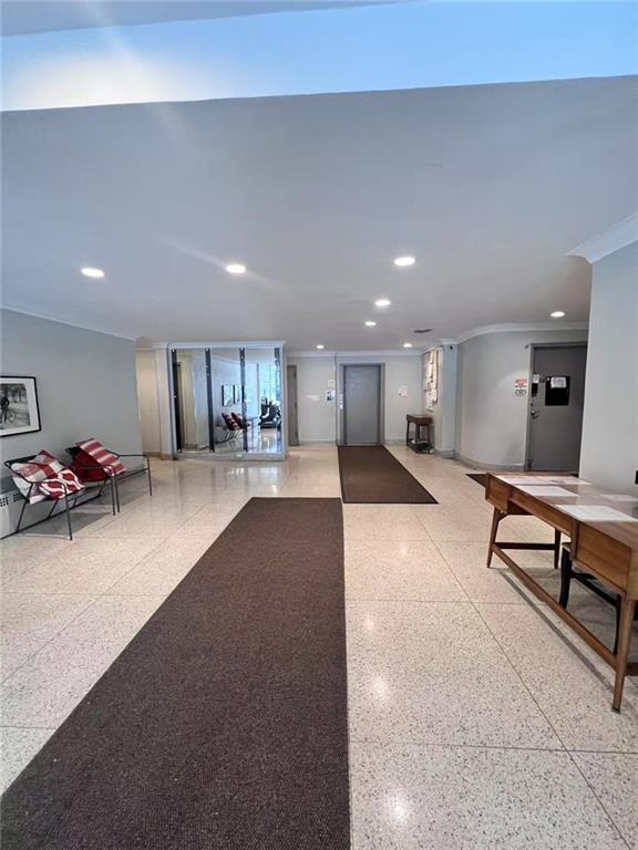 525 Ocean Pkwy Unit 4J, Brooklyn, NY 11218 - community lobby with recessed lighting and ornamental molding