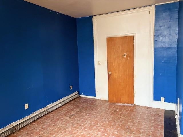 view of spare room