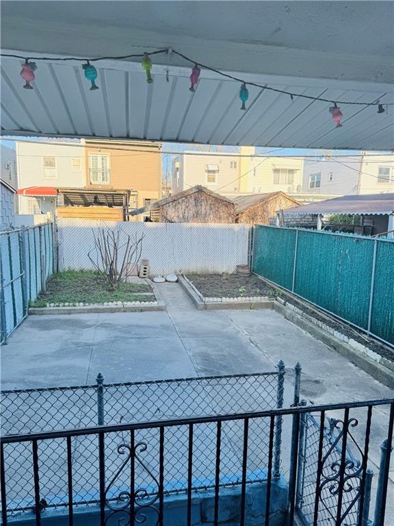 view of patio with a fenced backyard