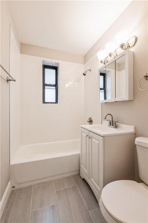 1119 Ocean Pkwy Unit 2A, Brooklyn, NY 11230 - bathroom with toilet, shower / tub combination, vanity, and wood finished floors