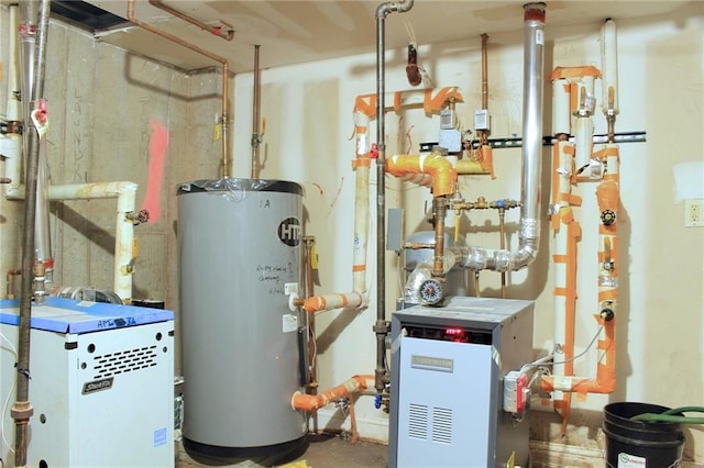2138 Bath Ave Unit 1A, Brooklyn, NY 11214 - utility room with water heater and a heating unit