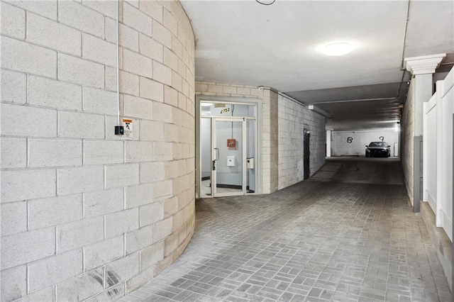 2752 Ocean Ave Unit 6A, Brooklyn, NY 11229 - hallway featuring brick patterned flooring