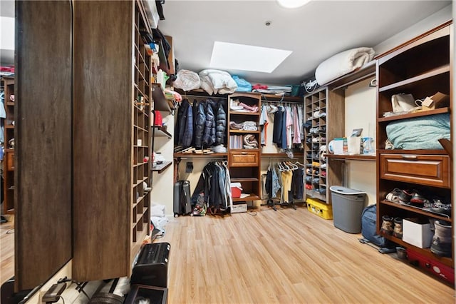 2752 Ocean Ave Unit 6A, Brooklyn, NY 11229 - walk in closet with a skylight and wood finished floors
