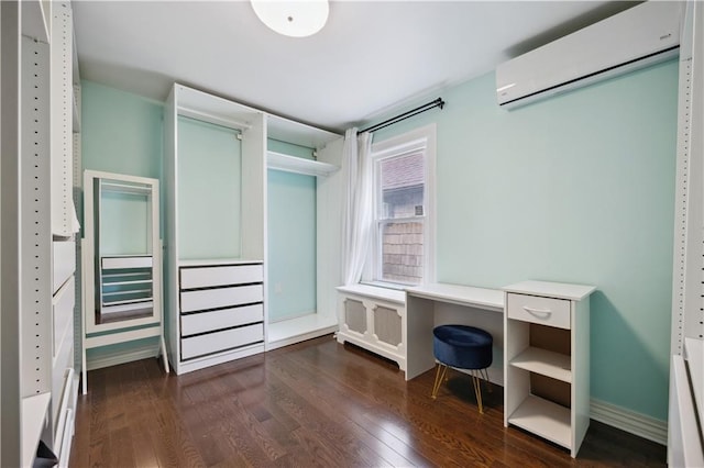 interior space featuring an AC wall unit