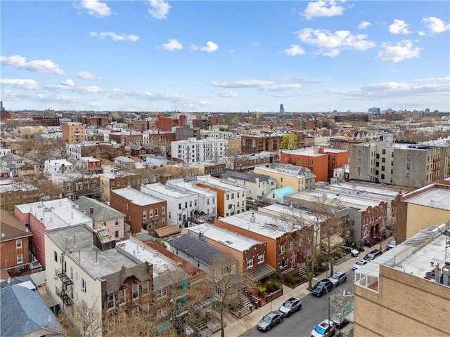 aerial view featuring a view of city