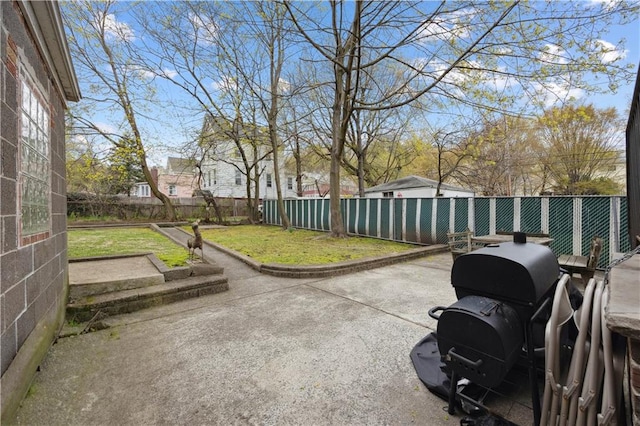 980 Van Duzer St, Staten Island, NY 10304 - view of patio / terrace featuring a fenced backyard and a grill